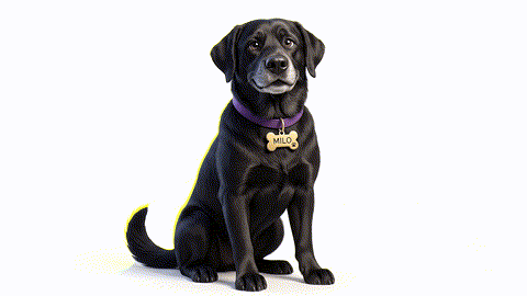 Milo the black lab